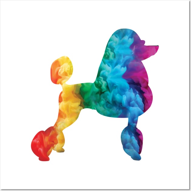 poodle proud proudle pride rainbow dog dogmonth Wall Art by design-lab-berlin